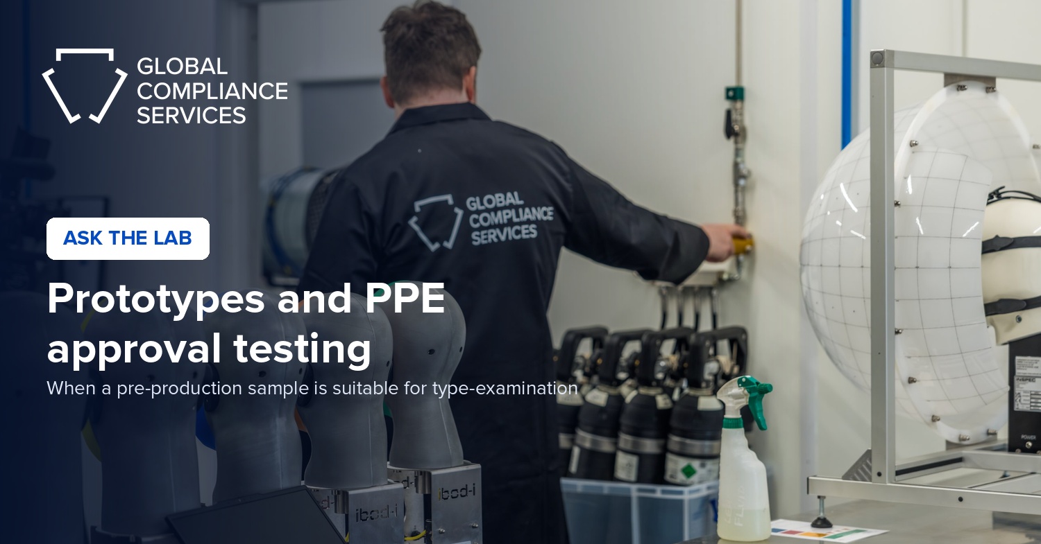 Prototypes and PPE approval testing at the GCS lab